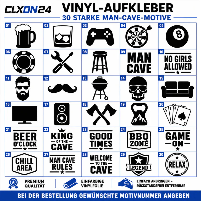 Man Cave Aufkleber – Motiv: Bierkrug