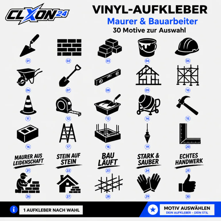 Maurer & Bauarbeiter Aufkleber – Motiv: Maurerkelle