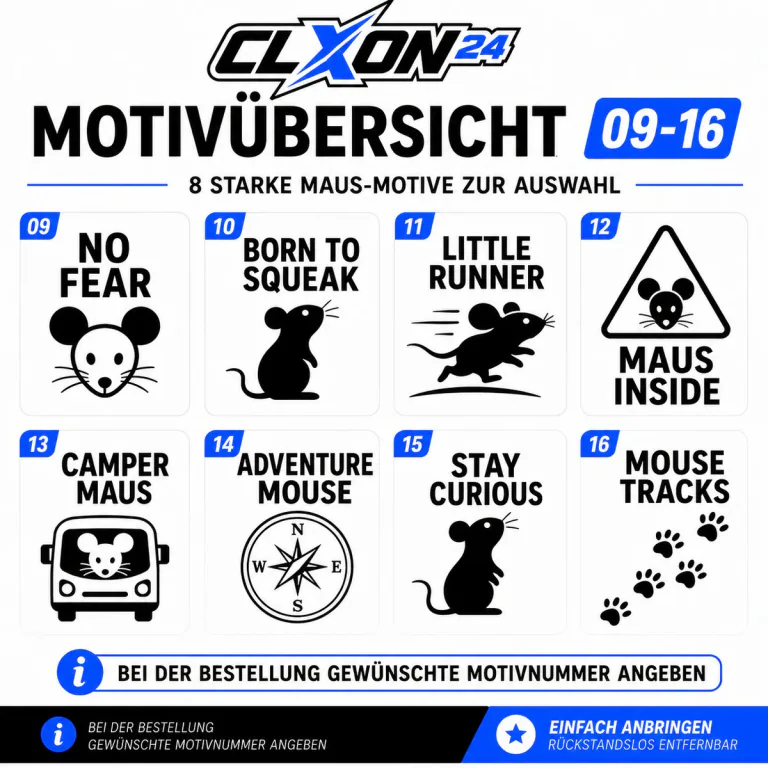 Maus Aufkleber – Motiv: Maus mit Käse