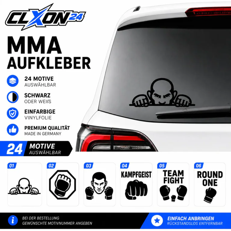 MMA Aufkleber – Motiv: Lauernder Kämpfer