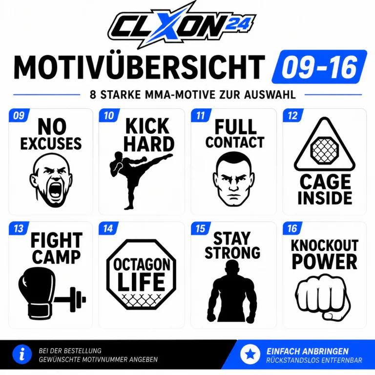 MMA Aufkleber – Motiv: Kämpfer mit Handschuhen