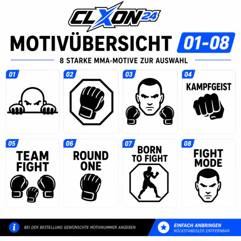 MMA Aufkleber – Motiv: MMA-Handschuh Oktagon