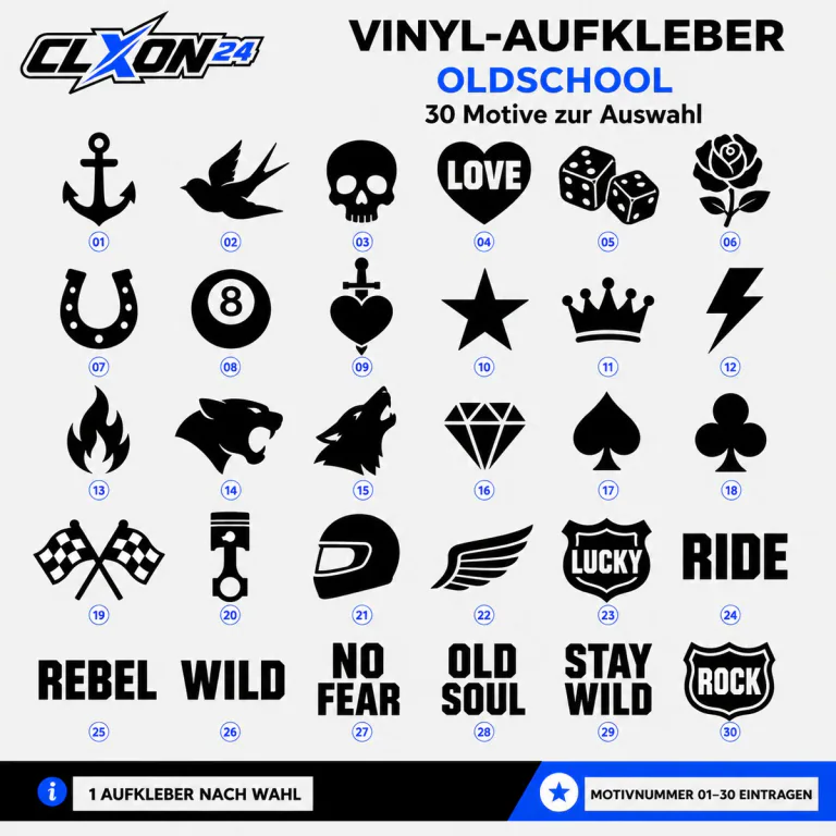 Oldschool Aufkleber