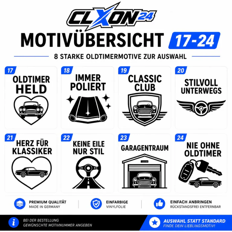 Oldtime & Klassiker Aufkleber – Motiv: KLEINER KLASSIKER