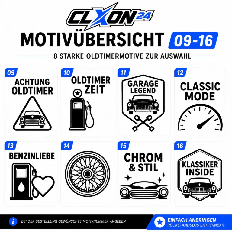 Oldtime & Klassiker Aufkleber – Motiv: Oldtimer Front