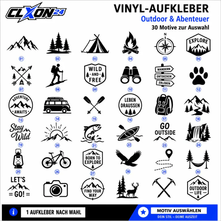 Outdoor & Abenteuer Aufkleber
