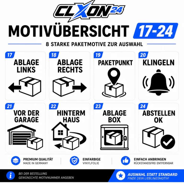 Paketablage & Zustellung Aufkleber – Motiv: AN DER TÜR