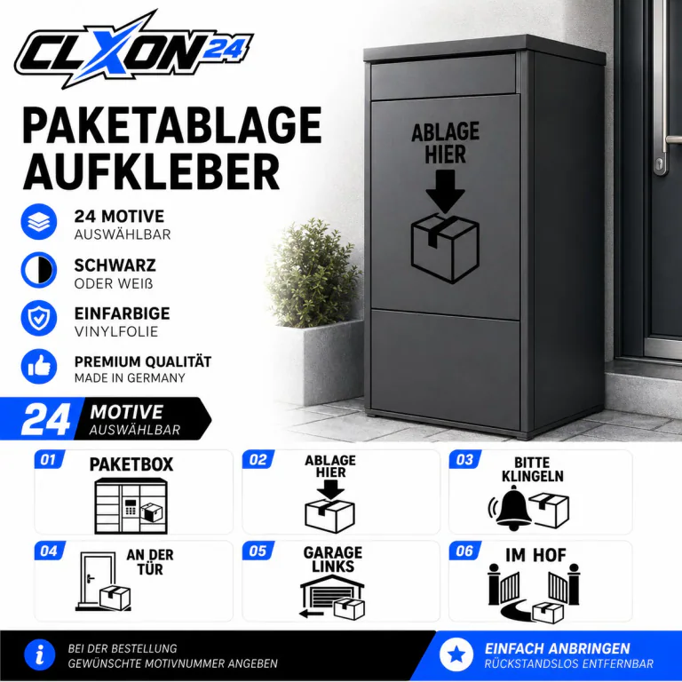 Paketablage & Zustellung Aufkleber