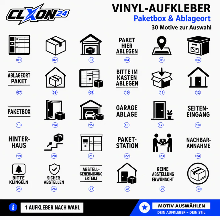 Paketbox & Ablageort Aufkleber