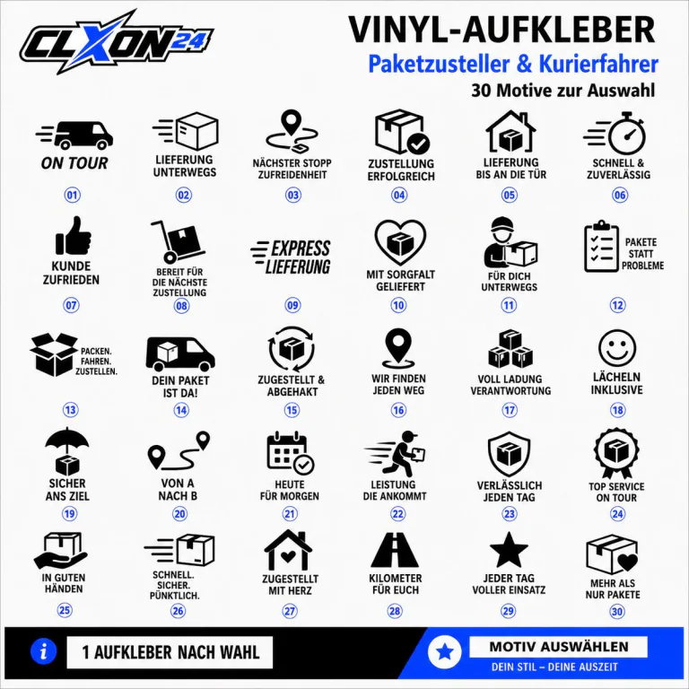 Paketzusteller & Kurierfahrer Aufkleber – Motiv: ON TOUR