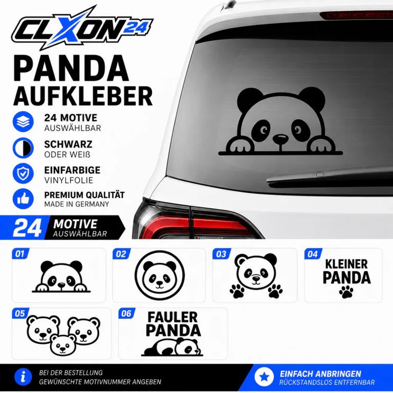 Panda Aufkleber – Motiv: Guckender Panda