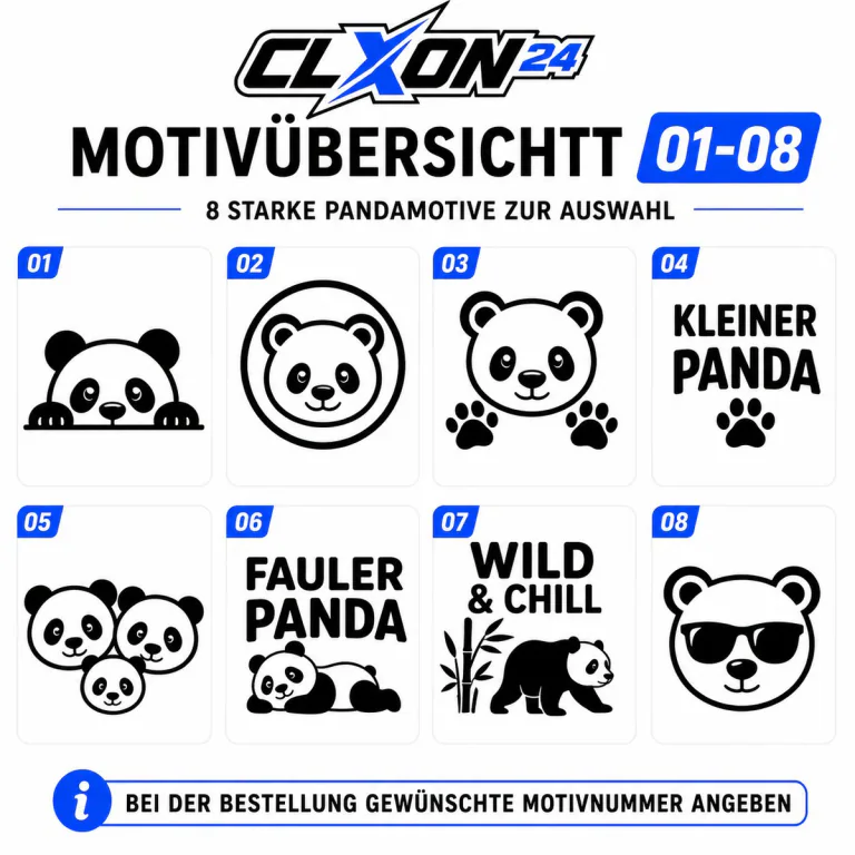Panda Aufkleber – Motiv: Panda im Kreis
