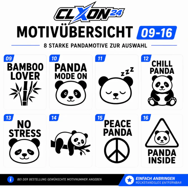 Panda Aufkleber – Motiv: Panda mit Pfoten