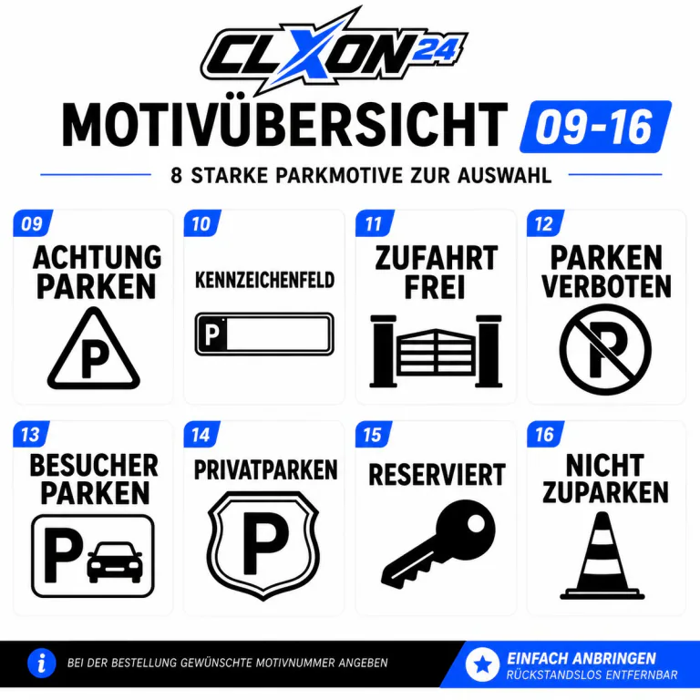 Parken & Privatparkplatz Aufkleber – Motiv: MEIN PLATZ