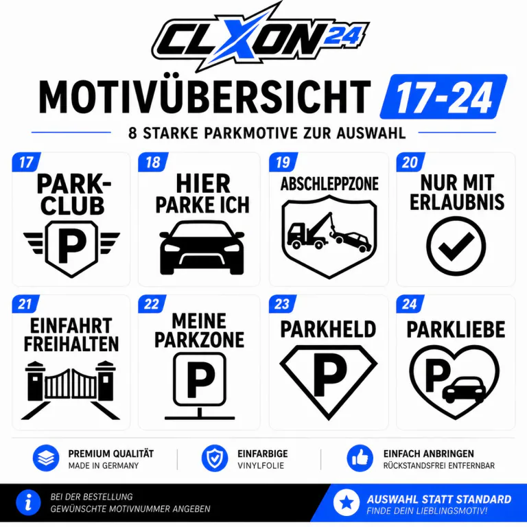 Parken & Privatparkplatz Aufkleber – Motiv: NUR FÜR MICH