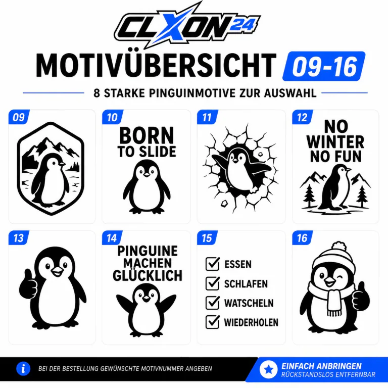 Pinguin Aufkleber – Motiv: Pinguin mit Flossen