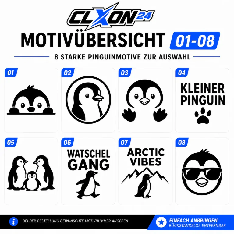 Pinguin Aufkleber – Motiv: Pinguinkopf im Kreis