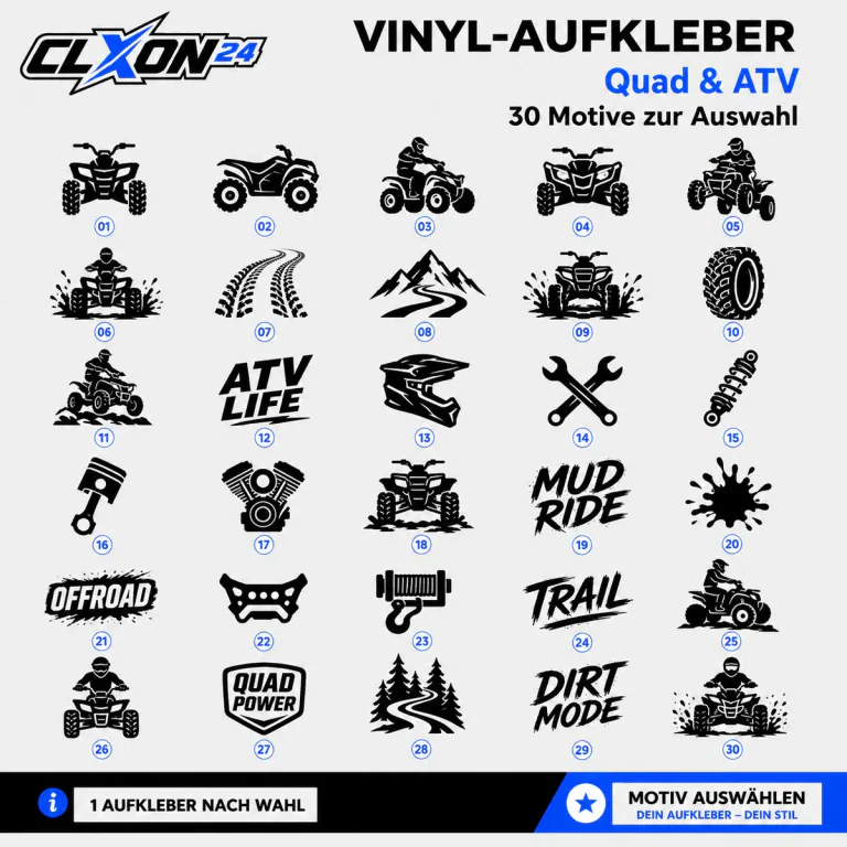 Quad ATV Aufkleber – Motiv: Quad Front