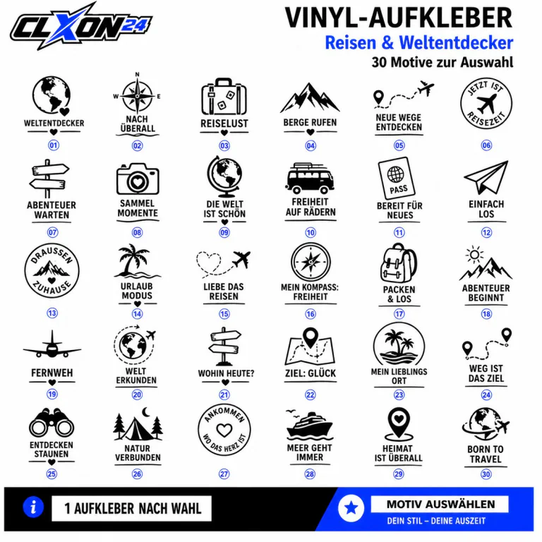 Reisen & Weltentdecker Aufkleber