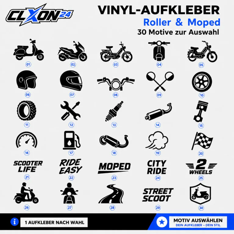 Roller Moped Aufkleber – Motiv: Vespa Roller