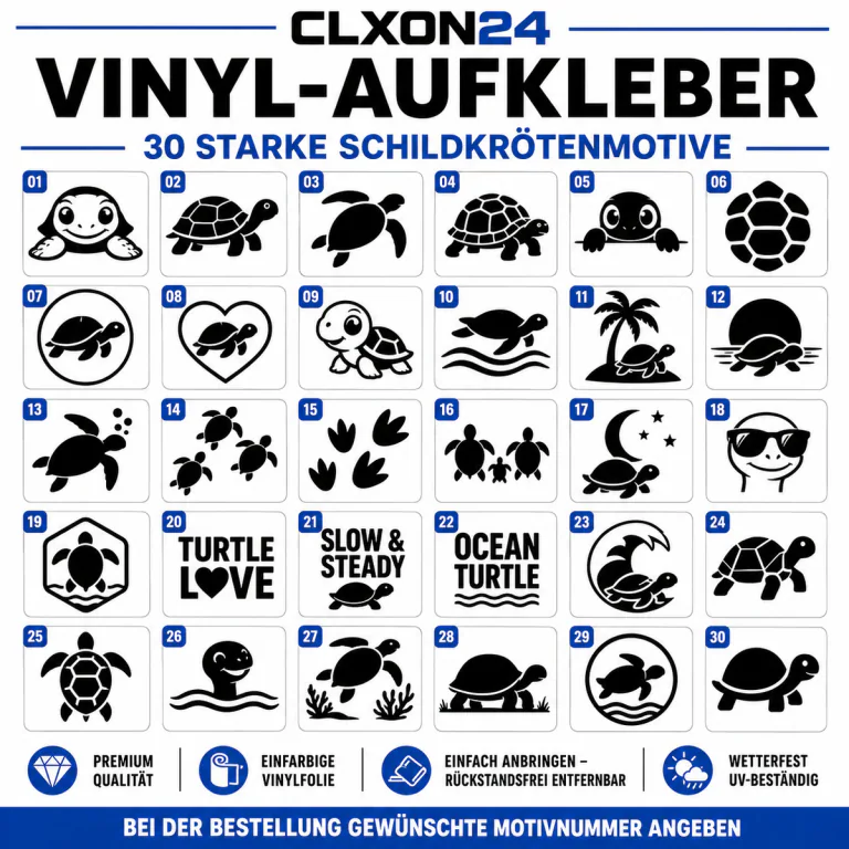 Schildkröten Aufkleber – Motiv: Schildkrötenkopf