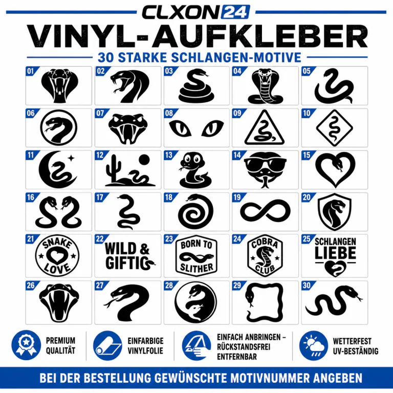 Schlangen Aufkleber – Motiv: Cobra Kopf