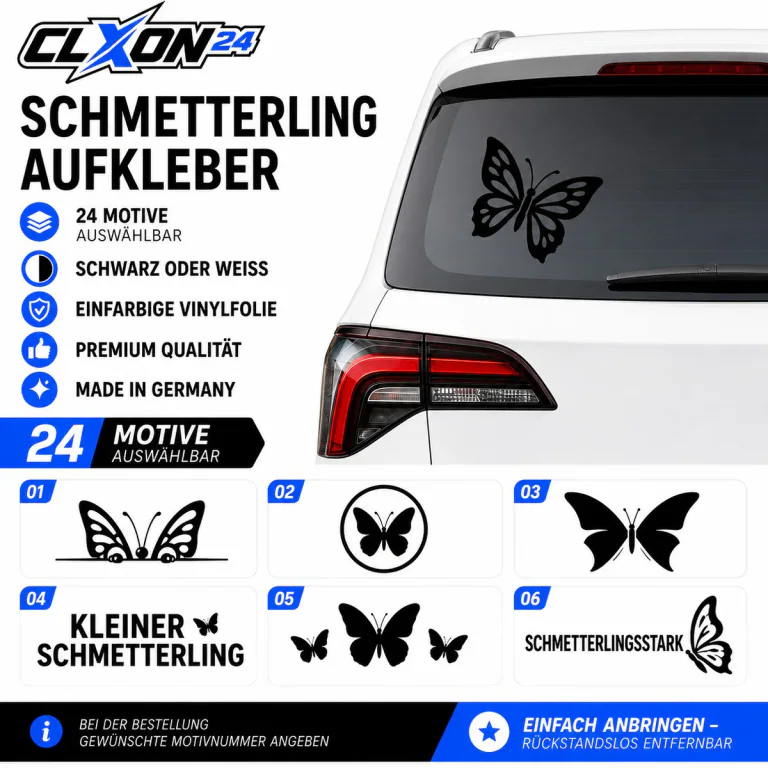 Schmetterling Aufkleber – Motiv: Guckender Schmetterling