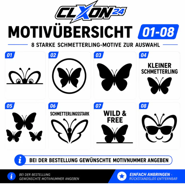 Schmetterling Aufkleber – Motiv: Schmetterling im Kreis