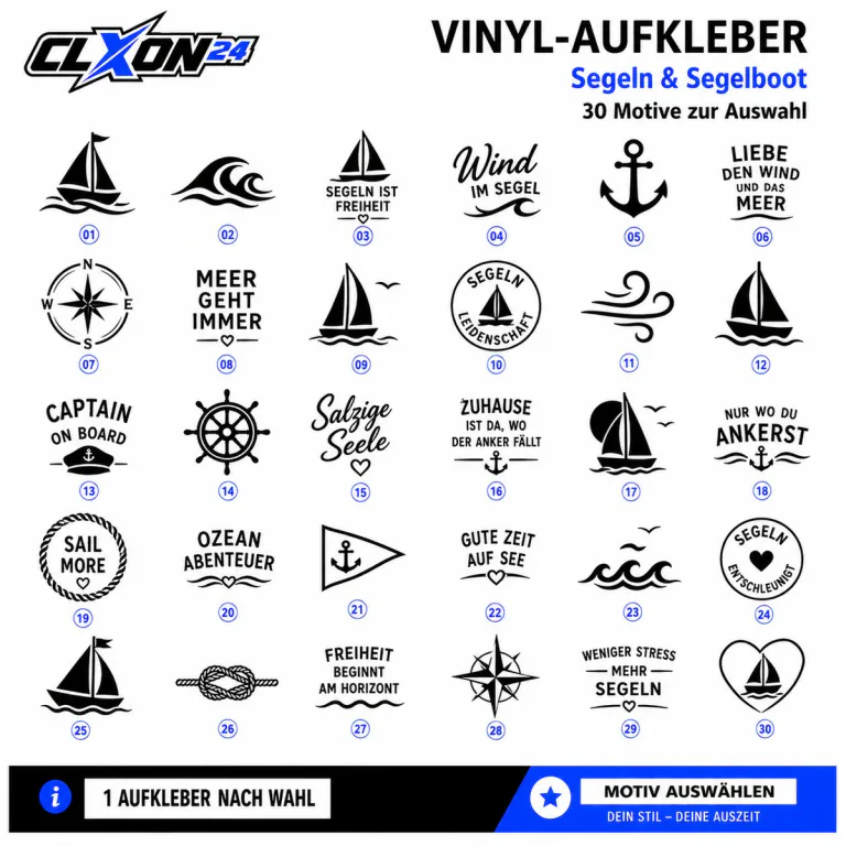 Segeln & Segelboot Aufkleber