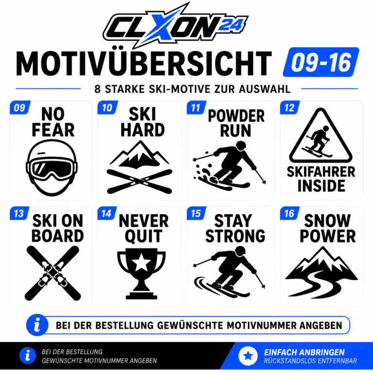 Ski-Fahren Aufkleber – Motiv: KLEINER SKIFAHRER