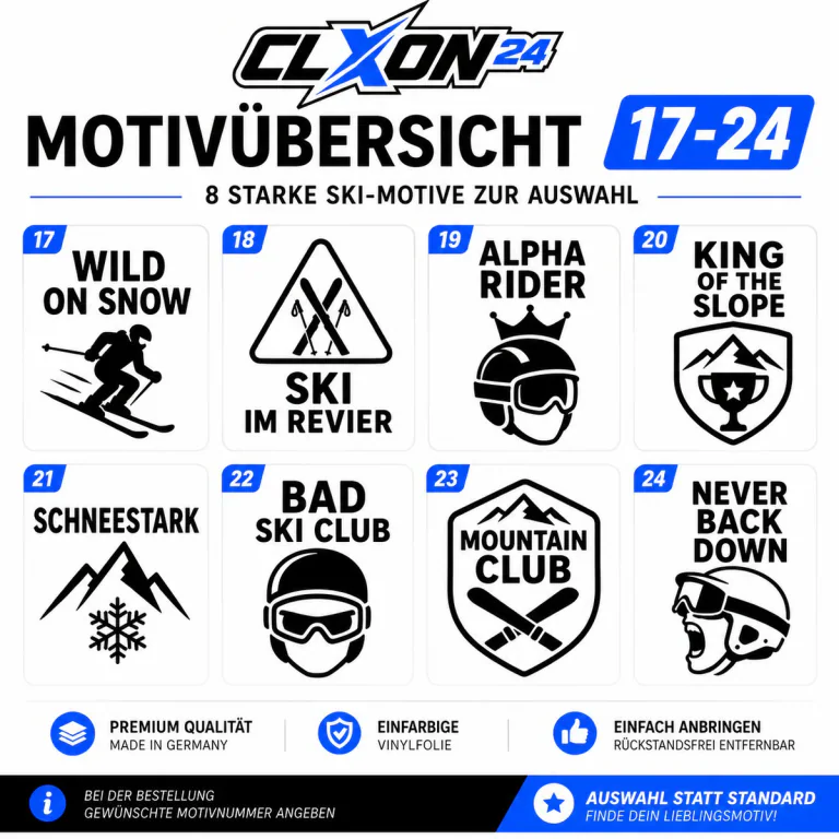 Ski-Fahren Aufkleber – Motiv: Skibrille