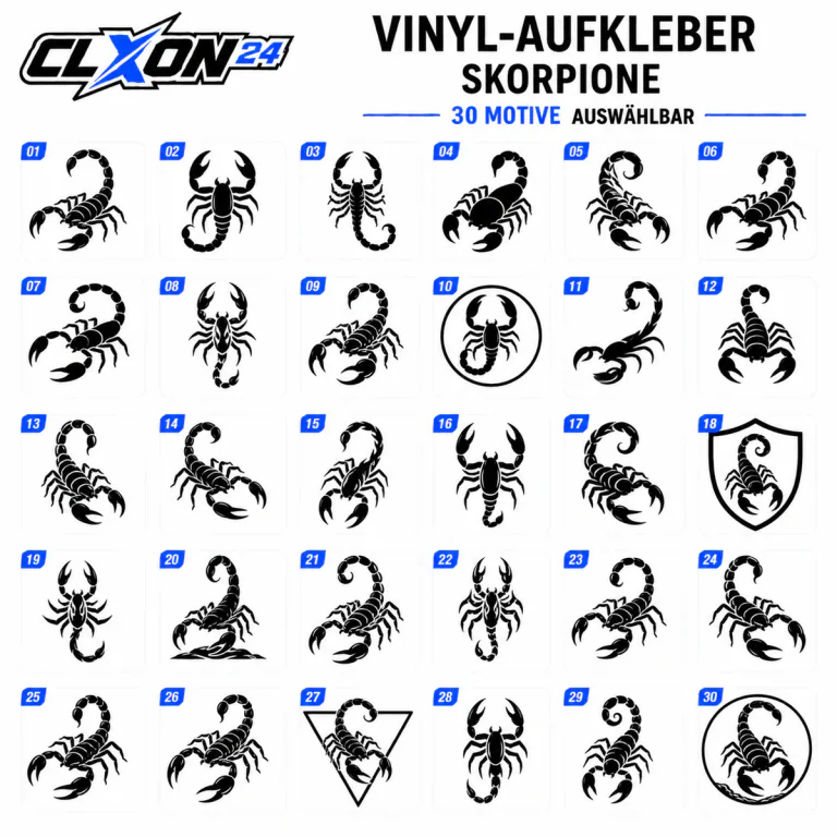 Skorpione Aufkleber – Motiv: Skorpion Seitenansicht