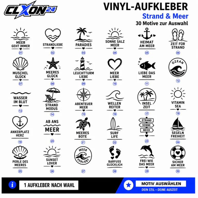 Strand & Meer Aufkleber