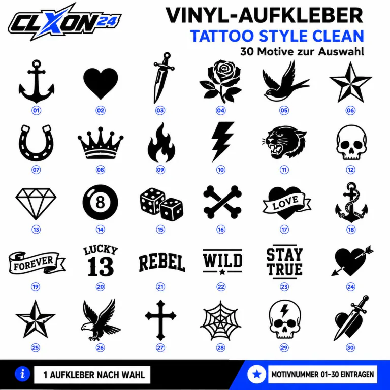 Tattoo Style Clean Aufkleber