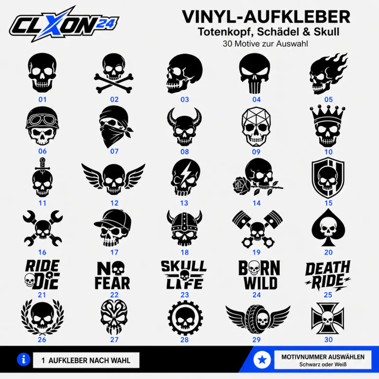 totenkopf schädel skull Aufkleber