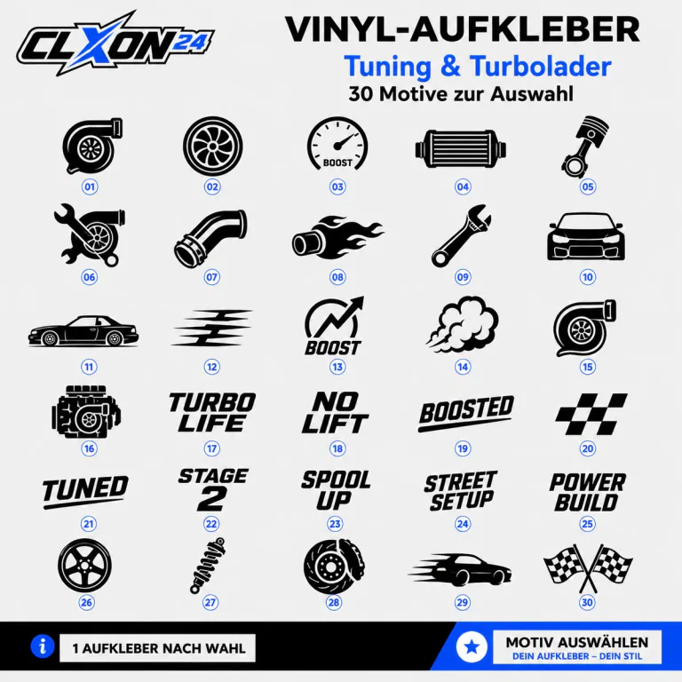 Tuning Turbolader Aufkleber – Motiv: Turbolader