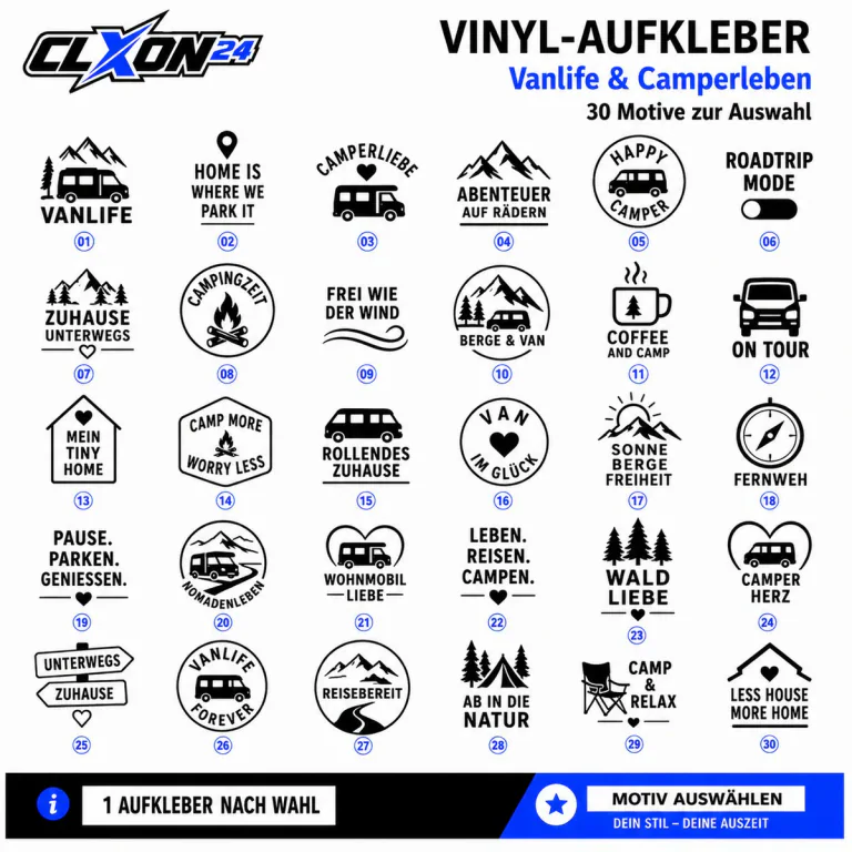 Vanlife & Camperleben Aufkleber – Motiv: VANLIFE