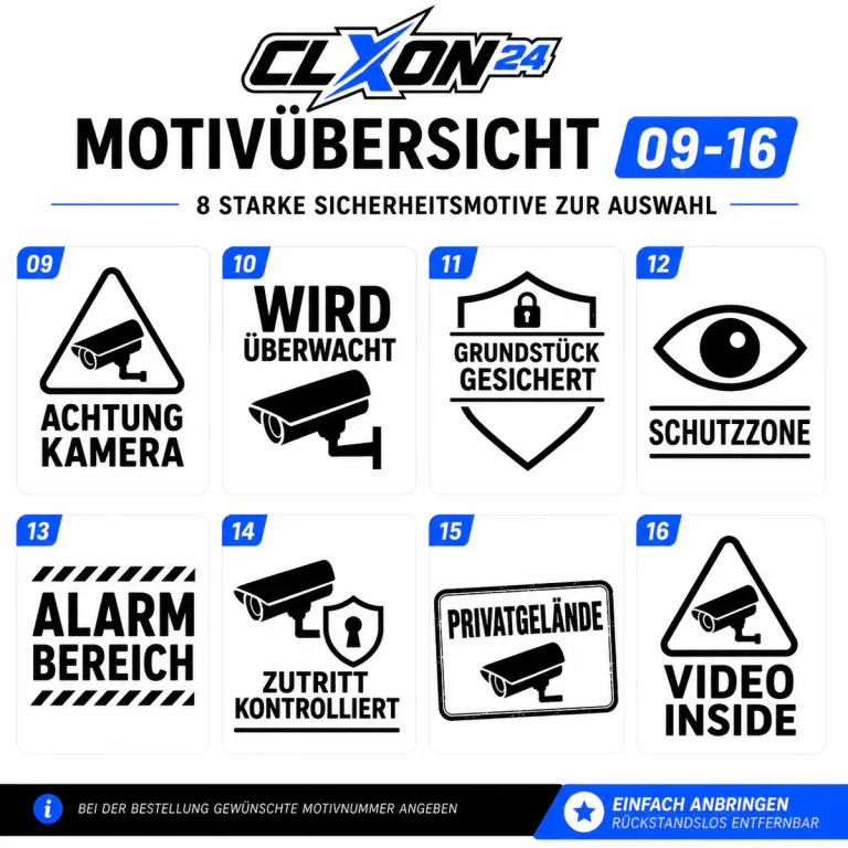 Videoüberwachung Kamera Aufkleber – Motiv: Kamera im Auge