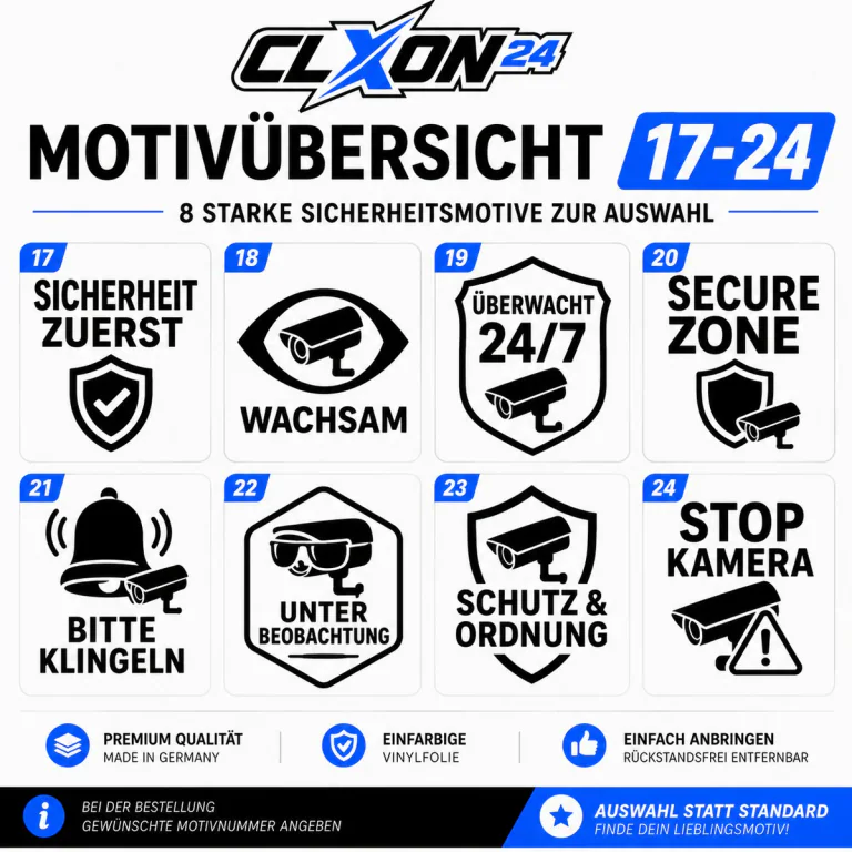 Videoüberwachung Kamera Aufkleber – Motiv: VIDEO ÜBERWACHT