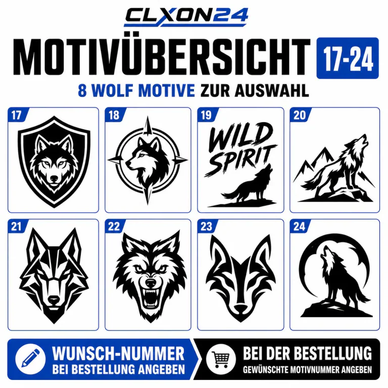 Wolf Aufkleber – Motiv: Rennender Wolf