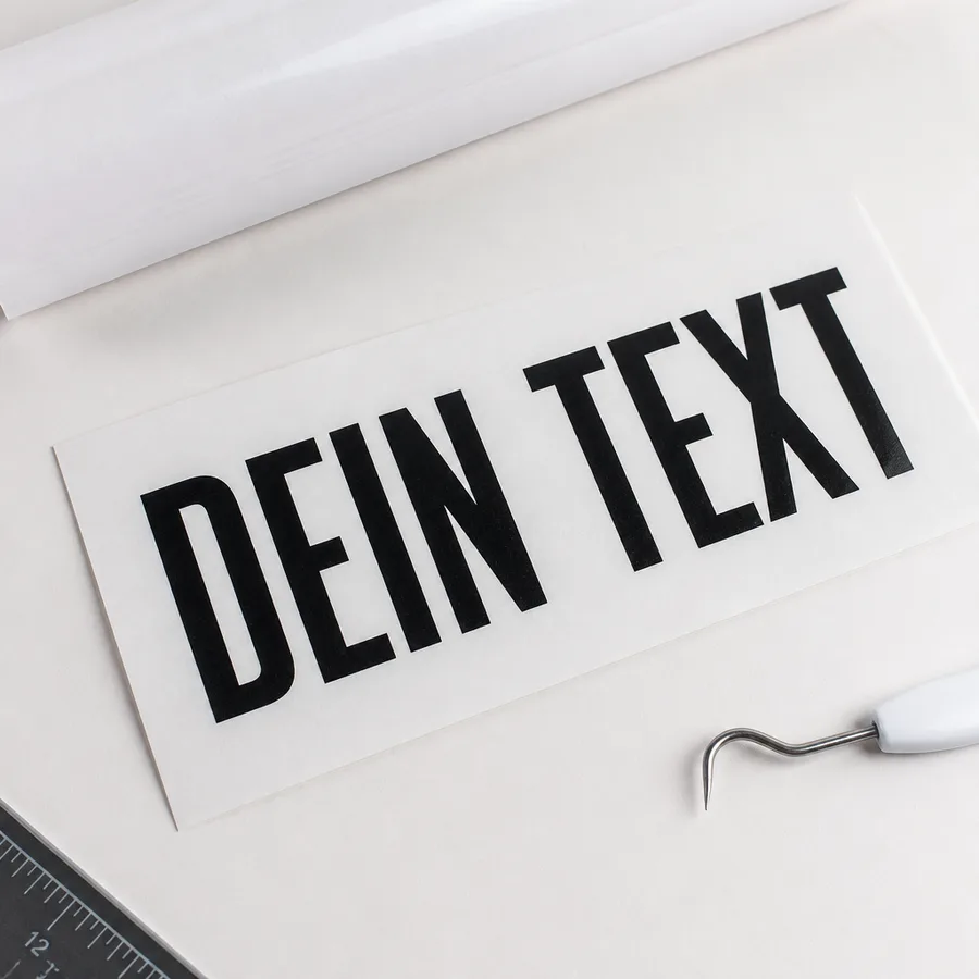 Klebebuchstaben und Wunschtext Aufkleber – Live-Vorschau